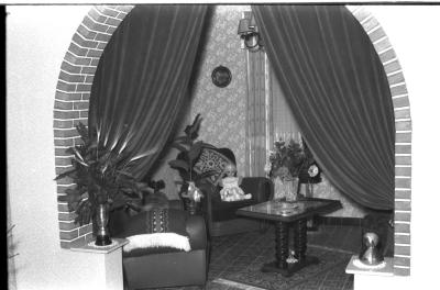 Interieur van woonhuis: salon, Izegem 1957