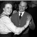 Kampioenviering café 'De Nieuwe Herder': Yvette danst met echtgenoot, Izegem 1957