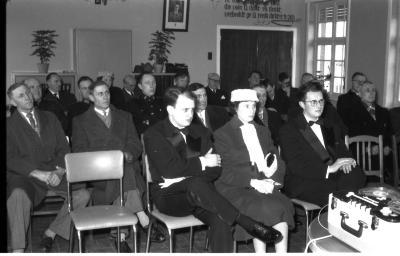 Huldiging Saelen: publiek in zaal, Kachtem 1958