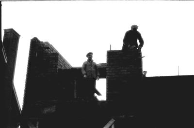Woonhuis in opbouw, Izegem 1958