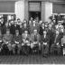 Huldiging café 'Flandria': groepsfoto, Izegem 1958