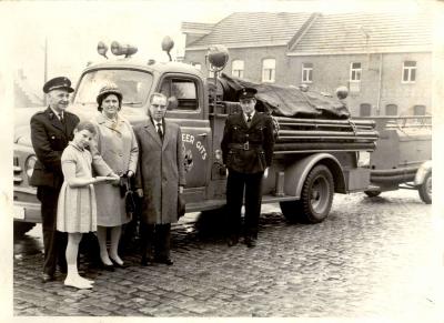 Nieuwe brandweerwagen, Gits, 1960