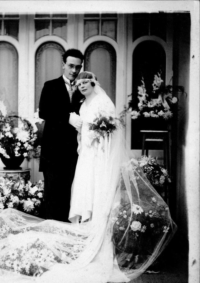 Huwelijksfoto René Martin en Maria Ghekiere